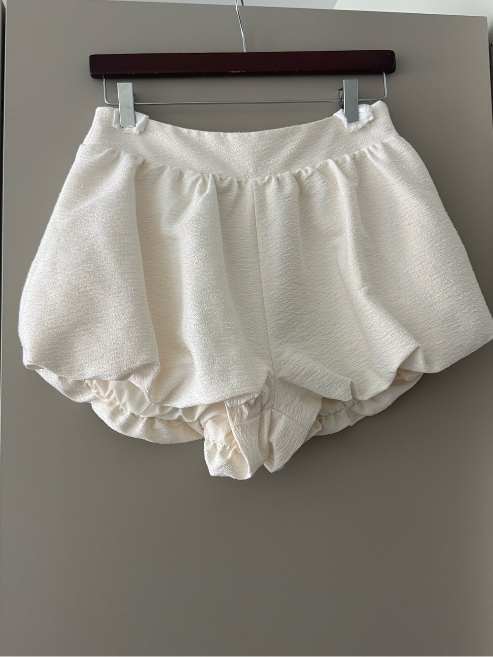 Line & Dot Adela Cream Bubble-Hem Skort
